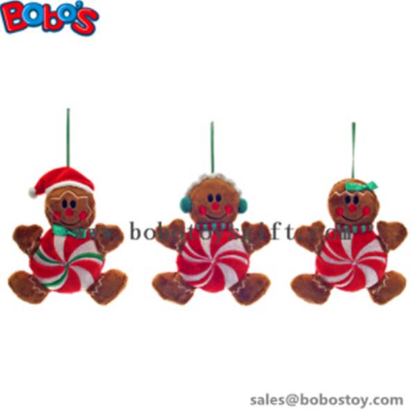 Cheapest Xmas Plush Stuffed Gingerbread Man Toy Christmas Product