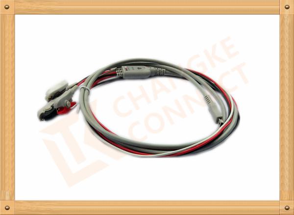 3 Leads Clip One Piece ECG Patient Cable with Copper Conductor Material