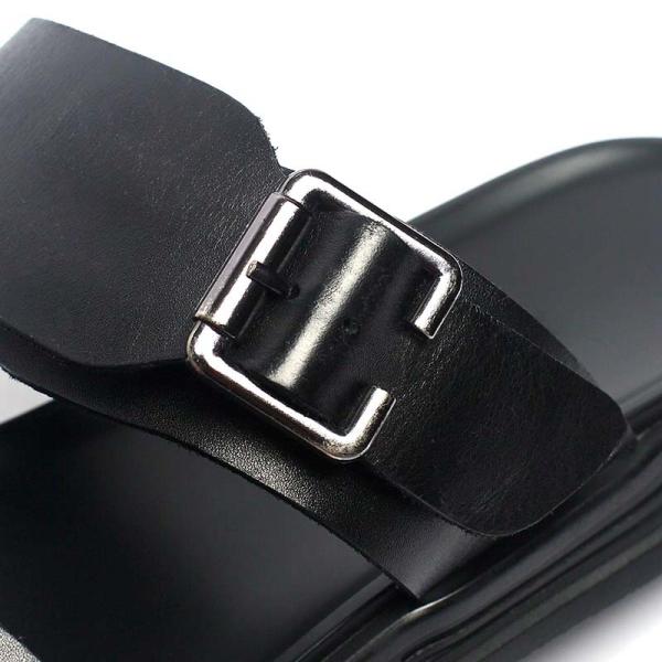 Anti Skid Top Rounded Rubber Outsole Mens Leather Sandals