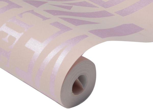 Non woven Washable Wallpaper Purple Color LOVE English Letters Wallpaper