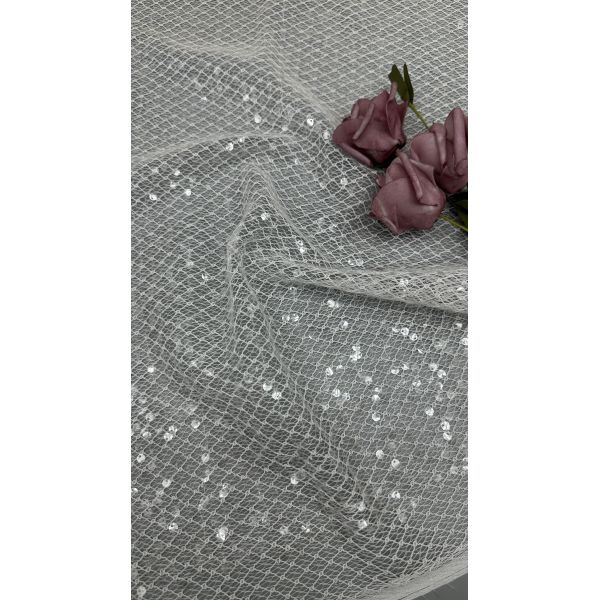Sequin Embroidered Lace Fabric For Wedding Dresses Customized Beauty And Sweet Leafy Dresses