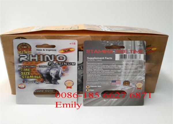 Cartão da bolha do rinoceronte 69 que empacota 9 x 12cm com revestimento de superfície lustroso