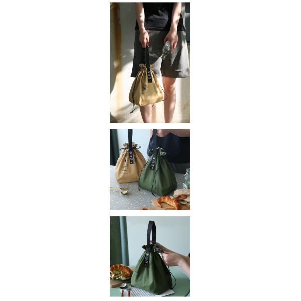 Подгонянная изолированная сумка обеда Drawstring холста широкого отверстия сумки бенто