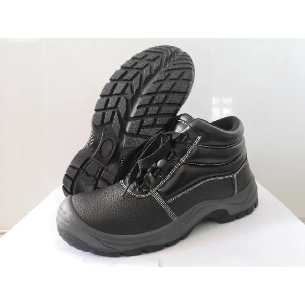 Black Steel Toe Work Safety Shoes Unisex Leather Steel Toe Shoes ESD
