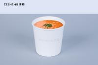 Copos biodegradáveis de papel recicláveis 480ml da sopa fáceis guardar para restaurantes