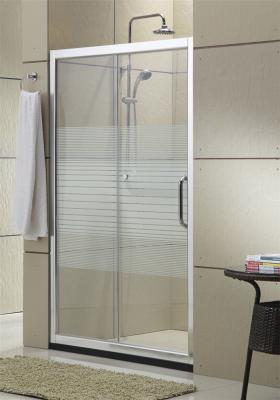Brushed Silk Screen Printed Glass Shower Doors Aluminum Alloy With Stainless Steel Rollers For House / Apartment