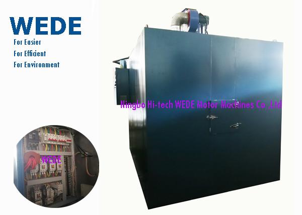 Double Doors Electric Powder Coating Oven , Trolley Style Resin Coating Machine