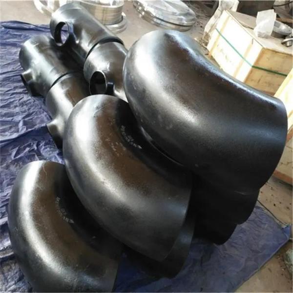 Штуцеры локтя Astm стали углерода нефти черноты 90 градусов