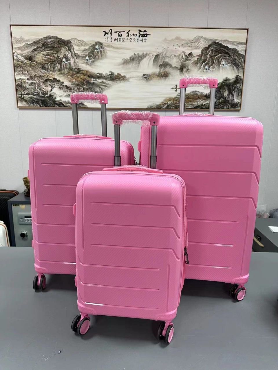 Unisex Large Ultra-Durable Resilience Carry-On Luggage Sets High Reliability Spinner Explosion-Proof Zipper PP Material PP