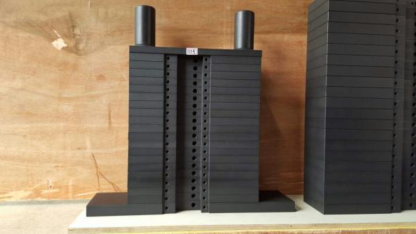 Superficie lisa Rectangular pilas de peso para el equipo de entrenamiento de fuerza