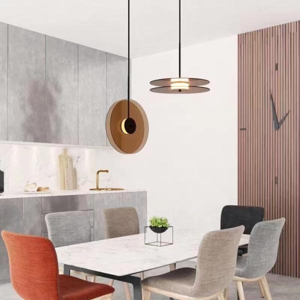 AC85-265V Round Led Pendant Light , E27 Modern Hanging Ceiling Lights