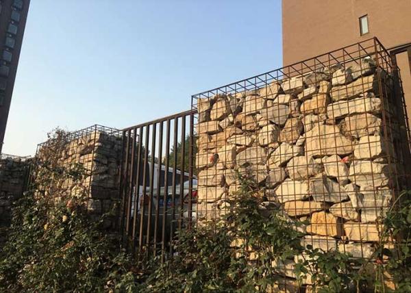 A instalação simples H2 mede cestas de Gabion do jardim
