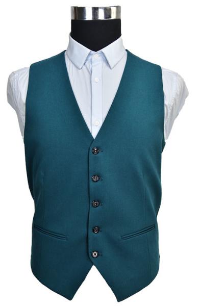 Deep Green Tailored Mens 3 Pieces Suit Office Business Breathable Anti Wrinkle