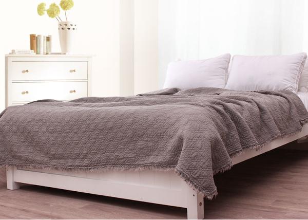 3pcs / 5pcs Full Size Quilt Washed Solid Embroidered Bedspread And Coverlets