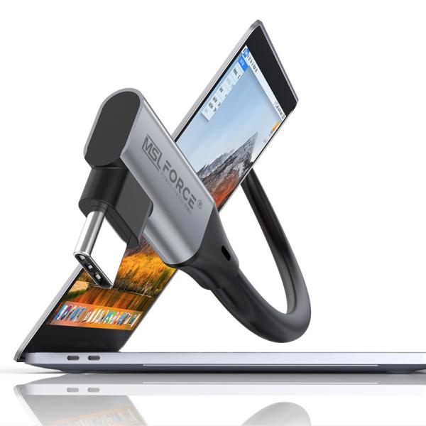 Câble d'extension USB Type C complet à 90 degrés pour prise de table USB C