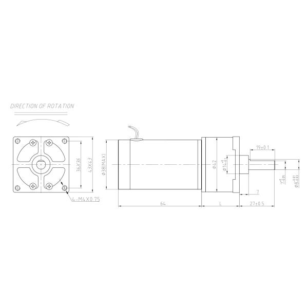 OD42mm Full Steel 24v 12v Gear Reduction Motor 20w 25W High Torque 4.5nm 3nm