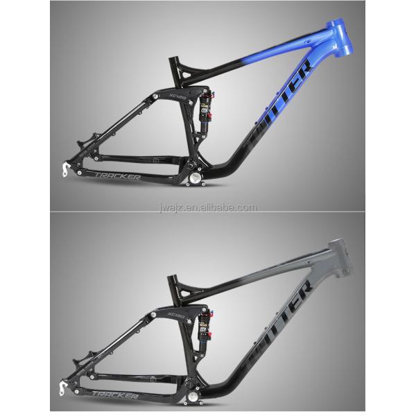 AL7005 Dual Suspension Mountain Bike Frame 120mm Travel for 17 19 Inch Downhill Bikes