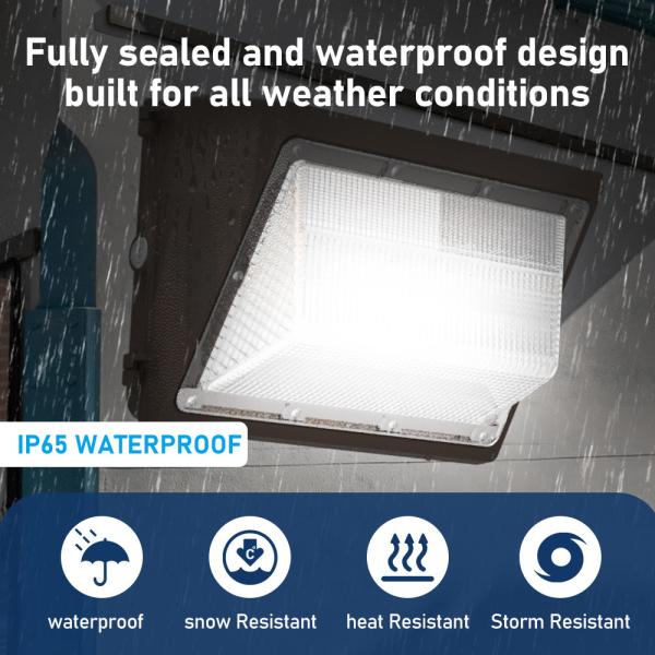 140lm/W Outdoor 120W LED Wall Pack Light IP65 Waterproof Slim For Parking Area Pathway