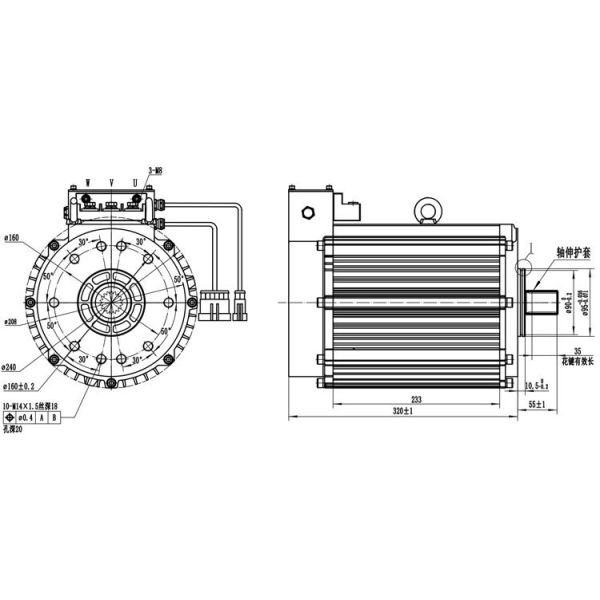 Precision-Control 23kW PMSM for Electric forklift walking motor
