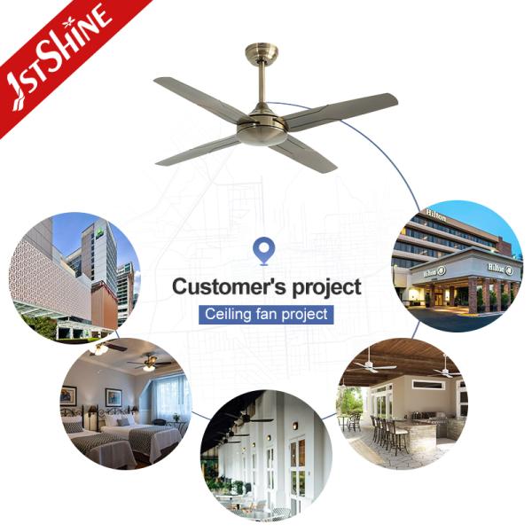 48 Metal Blade Ceiling Fan Safety Protection Airflow 3 Speed Choice Without LED Light Source