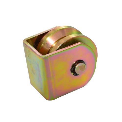 Sliding gate roller GW617 , Y Groove，finish: zinc plate, with double bearing