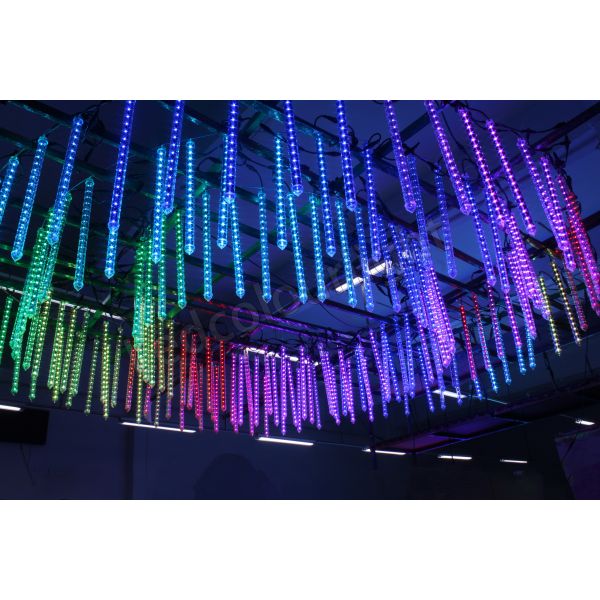 1000mm LED Meteor Lights RGB Full Color Milky White Tube for Outdoor Decorative Application