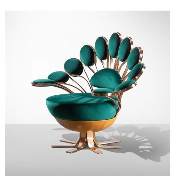 Peacock Single Sofa Chair Classical Contemporary Luxury Light Single Sofa
