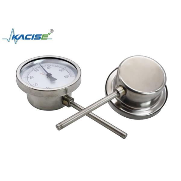 WSS-411W Industrial Bimetallic Thermometer with Stainless Steel 304/316, Customizable Stem Length, and No Power Supply Required