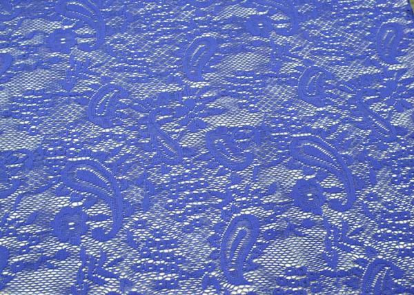 High Tenacity Purple Polyester Lace Fabric of Cashew Design CY-CT8503