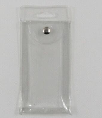 Clear Waterproof PVC plastic Cosmetic Brush Packaging Bags with Hanger and Button