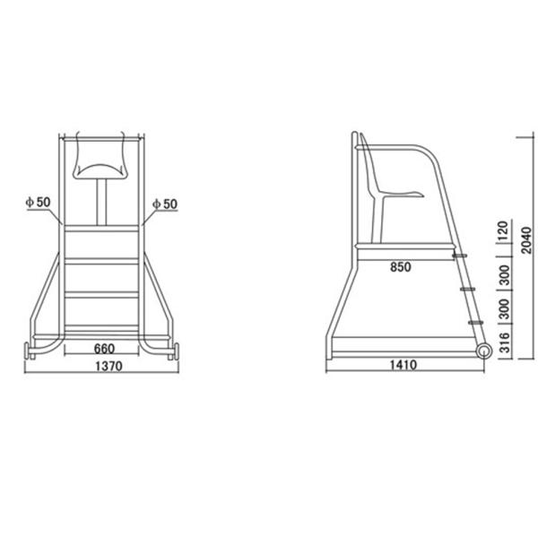 Durable Swimming Pool Lifeguard Chair With Wheel Pool Handrail Equipment