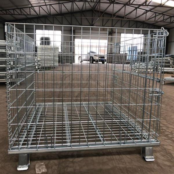 1200*1000*890 mm 50*50*5.8 capacity loading 1000kgs Wire Mesh Cage for Warehouse Storage