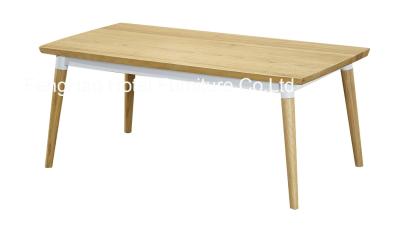Nordic Style Nature Soild Wood Hotel Dining Table Rectangle Walnut Veneer
