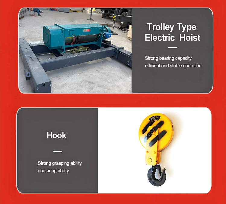 30 Ton Lifting Capacity Double Beam Box Overhead Crane with Ground and Remote Control for Construction
