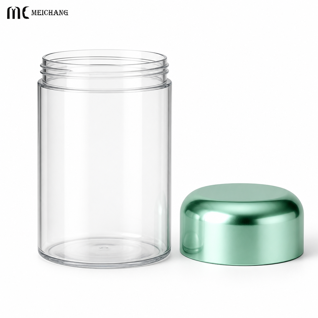 2oz 3oz 4oz 5oz Custom Color Translucent PET Supplement Bottle with Screw Cap, Refillable Capsule & Vitamin Container(MC-P-561)