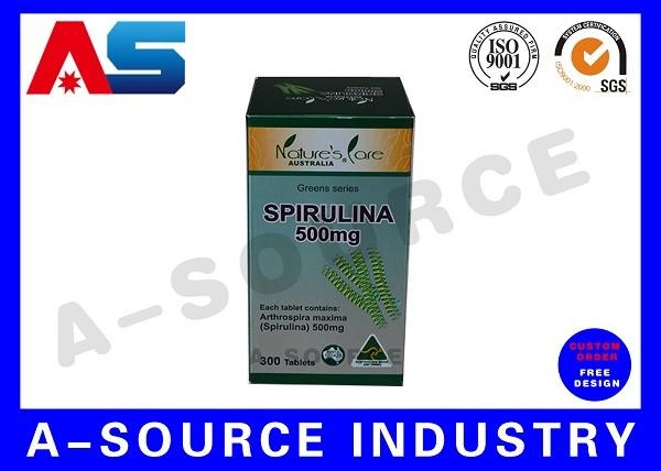 Caixa lustrosa do empacotamento farmacêutico do revestimento/caixa de papel da medicina para a garrafa de comprimido