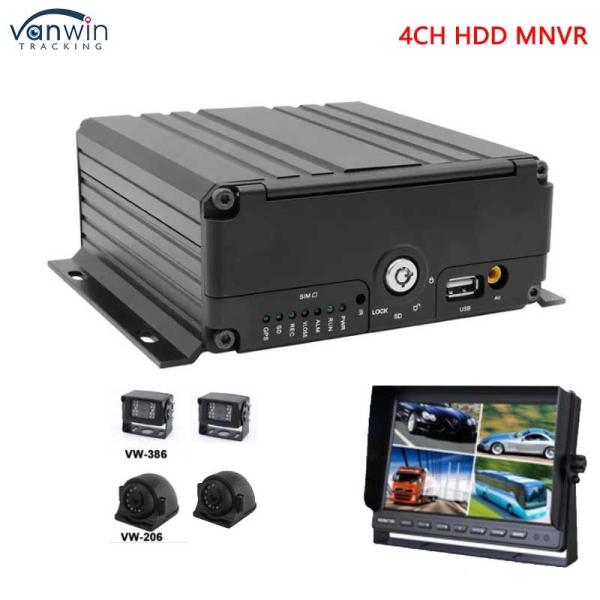 4CH 1080P AHD 3G 4G WIFI And GPS SD HHD Mobile NVR For Bus / Truck / Taxi