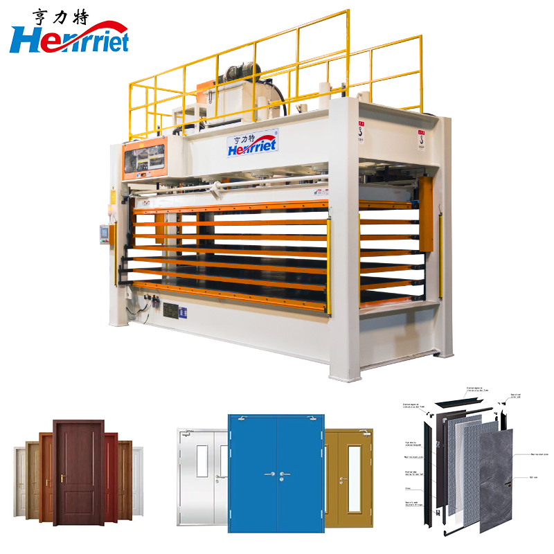 6-Layer 160-Ton Hot Press Laminating Machine with 4000mmX1450mm Work Platen for Medical and Soundproof Doors