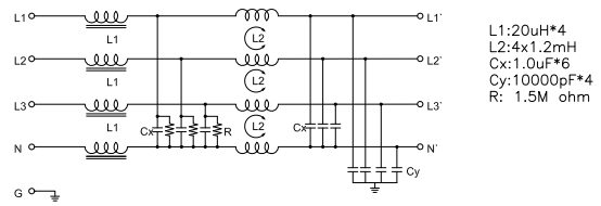 YX93G3 20A EMI 3 участков фильтрует фильтр силы EMI для военного оборудования