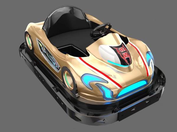 Amusement Coin Operated Arcade Machines Fiberglass Electronic Thunder Chariot Bumper Car