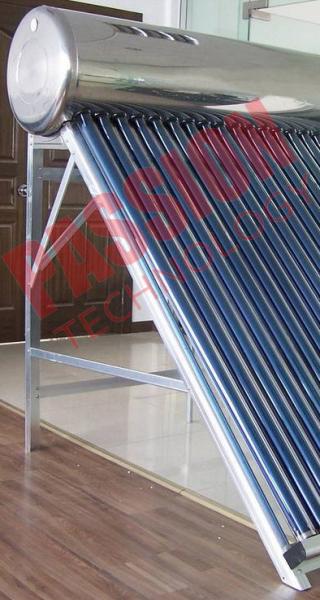 200L Capacity Vacuum Tube Solar Water Heater Portable Galvanized Steel Frame