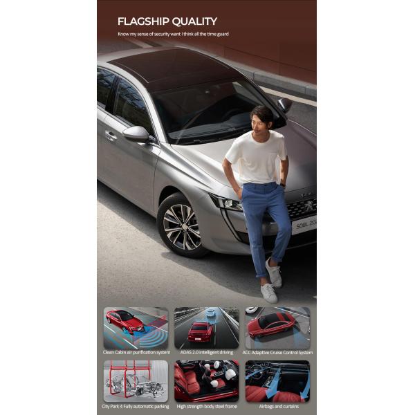 China Dongfeng Peugeot 508L 2022 400THP PureTech Passion Edition Car French Sedan Max Speed 230km/H Gasoline Vehicle