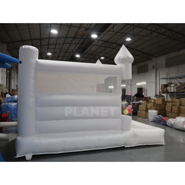 Luxury White Inflatable Combo Bounce House Slide for Backyard