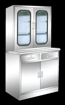 Professional Stainless Steel Medical Cabinet , Glass Door Medicine Cabinet