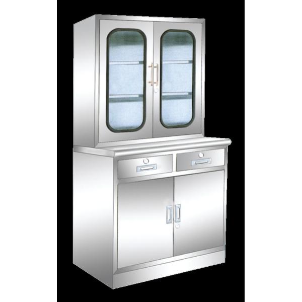Professional Stainless Steel Medical Cabinet , Glass Door Medicine Cabinet