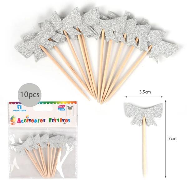 Wedding Dessert Birthday PE Star Cupcake Toppers