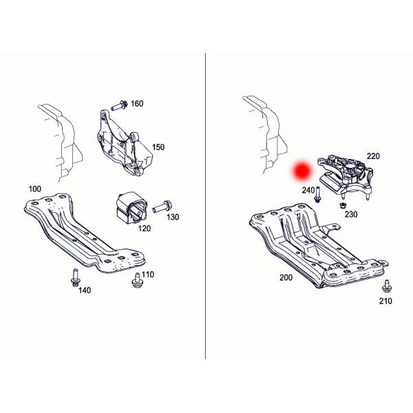 A2222400000 2052404200 Transmission Mount For MERCEDES BENZ W205 C205