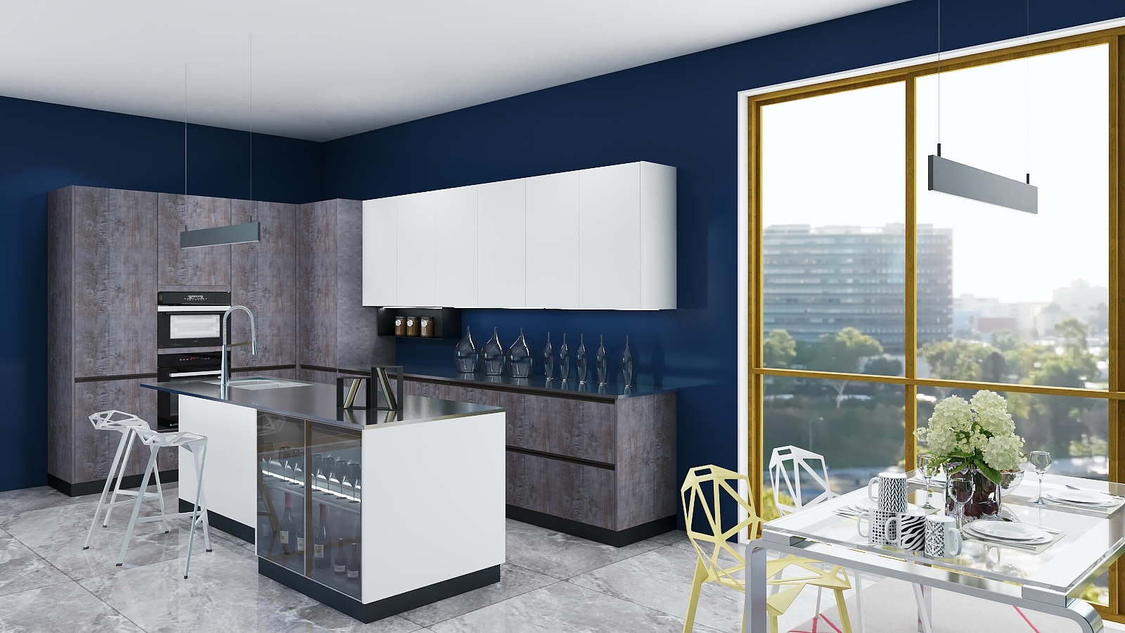 Apartments Kitchen Cabinets Sabana Series With Flat Panel Door