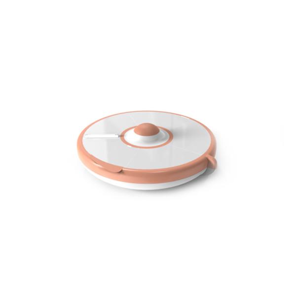 Stackable Divided Plastic Food Containers White Round Shape BPA Free Meterial