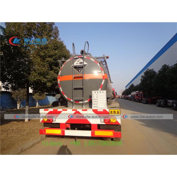 трейлер танка масляной серной кислоты хлористо-водородной кислоты цапфы 24000L 3 жидкостный
